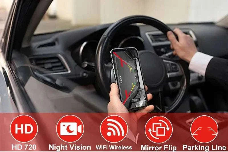 Wireless 1080P HD Car Reverse Camera with WiFi & Night Vision-WIFI-X