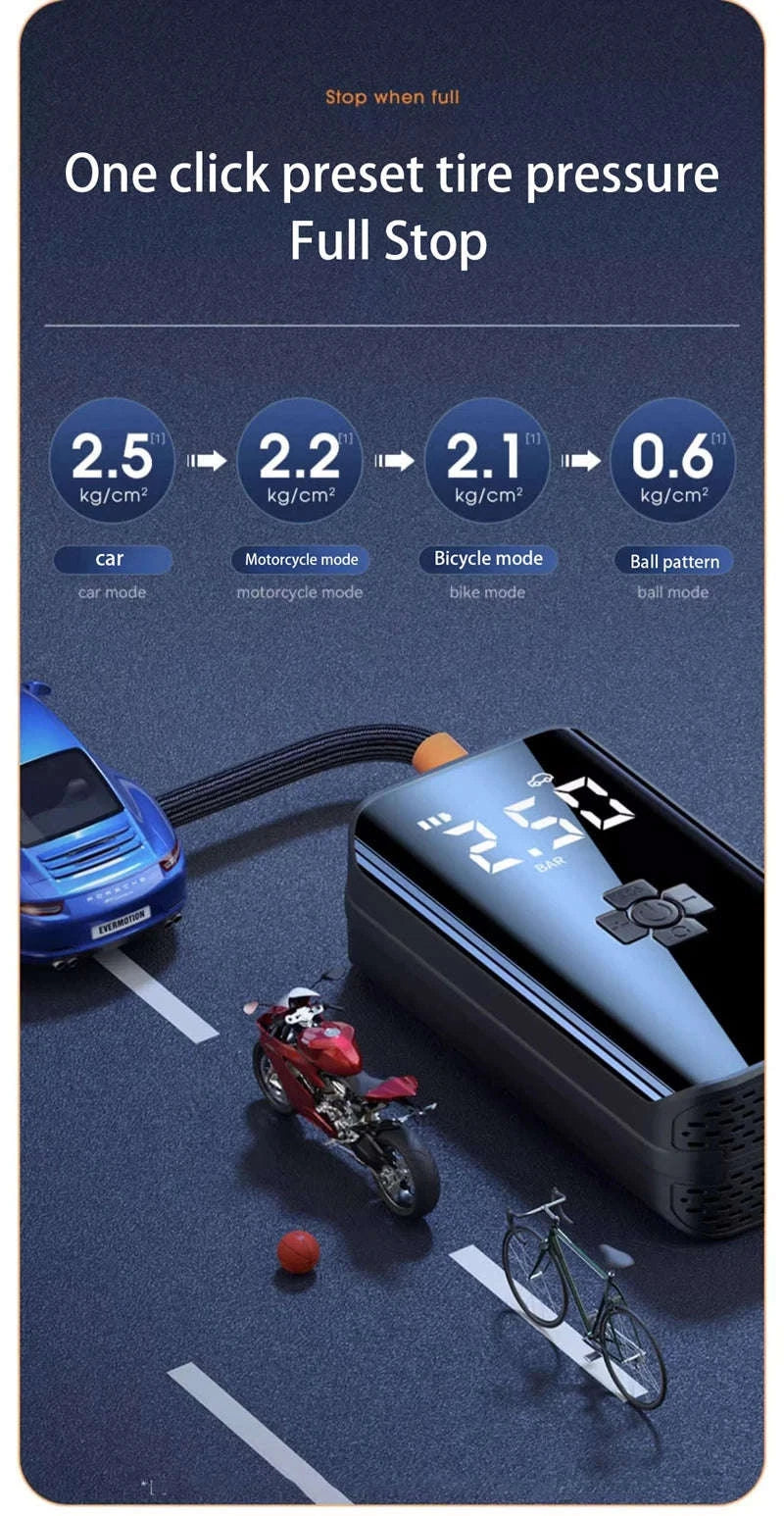 Wireless Air Compressor Portable Electric Pump-Style 2