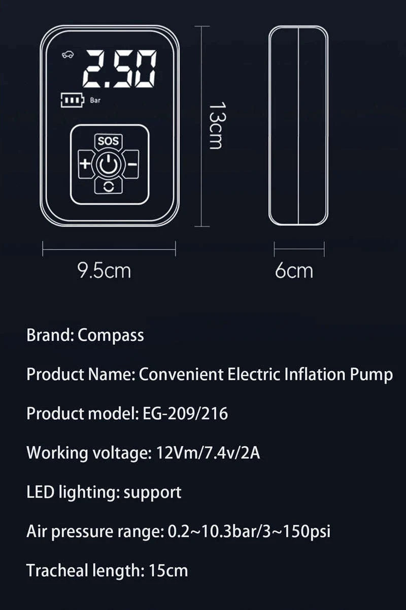 Wireless Air Compressor Portable Electric Pump-Style 2