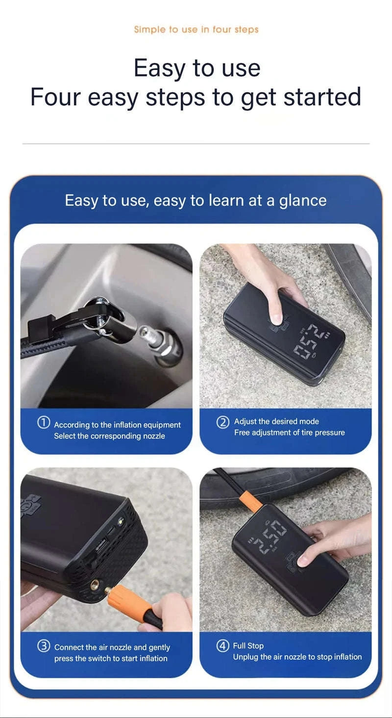 Wireless Air Compressor Portable Electric Pump-Style 2