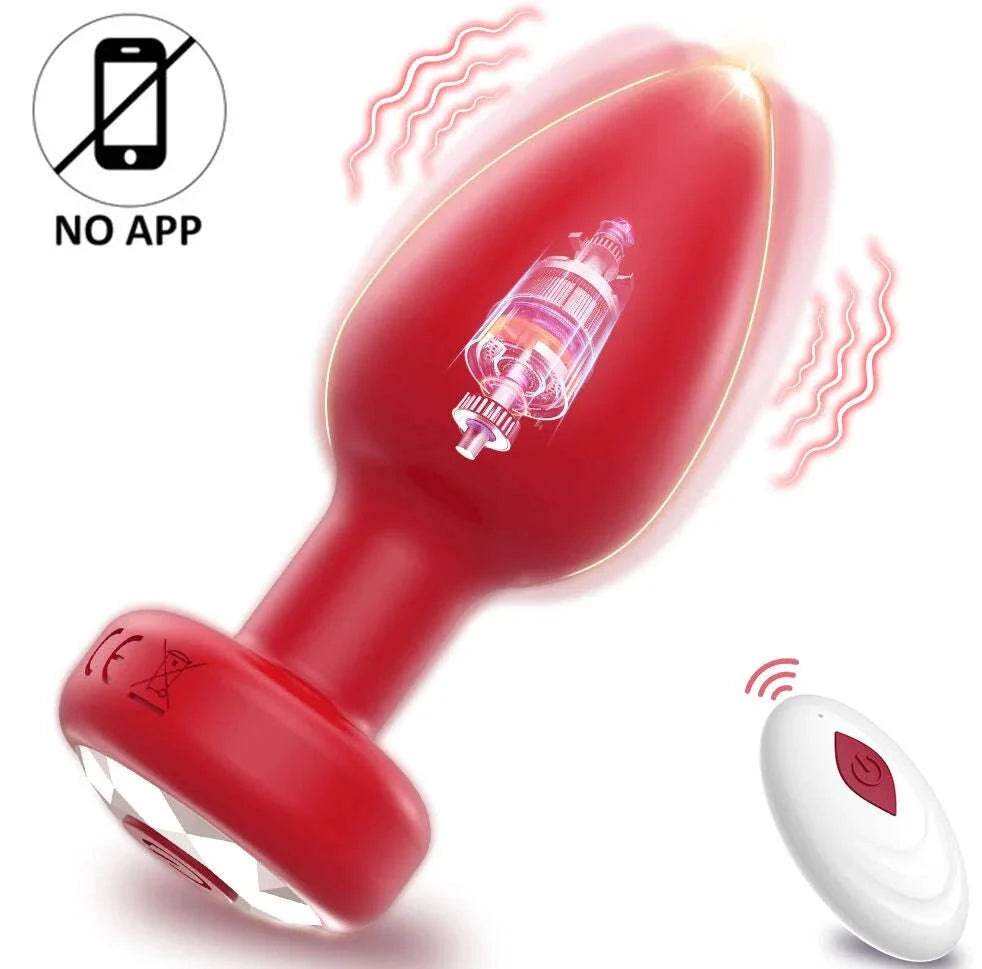 Wireless App-Controlled Anal Plug Vibrator with 10 Modes-Remote control 1
