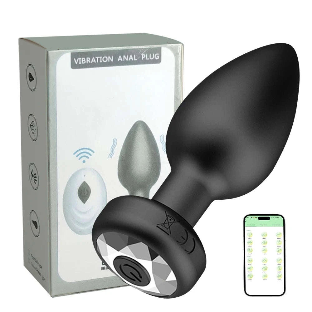 Wireless App-Controlled Anal Plug Vibrator with 10 Modes-Remote control 1