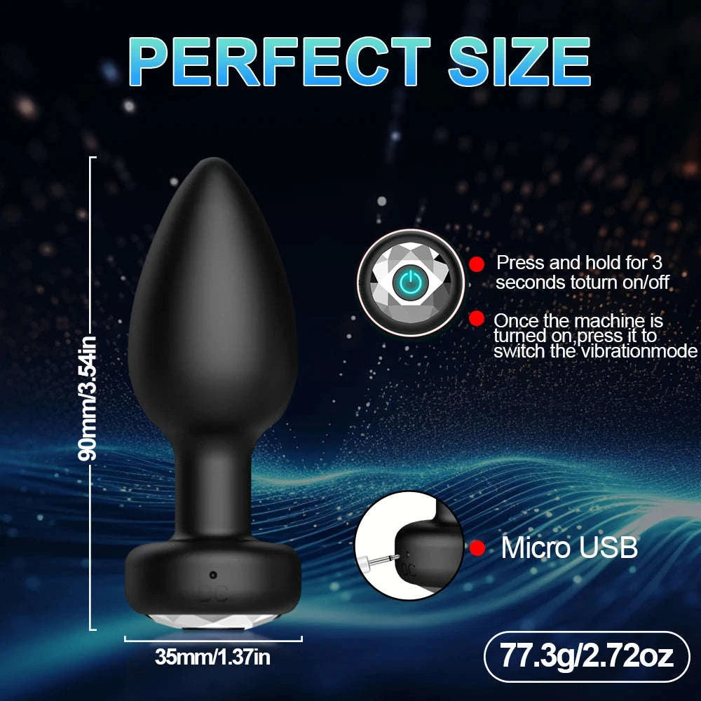 Wireless App-Controlled Anal Plug Vibrator with 10 Modes-Remote control 1