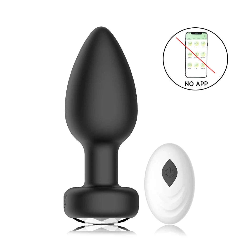 Wireless App-Controlled Anal Plug Vibrator with 10 Modes-Remote control 1