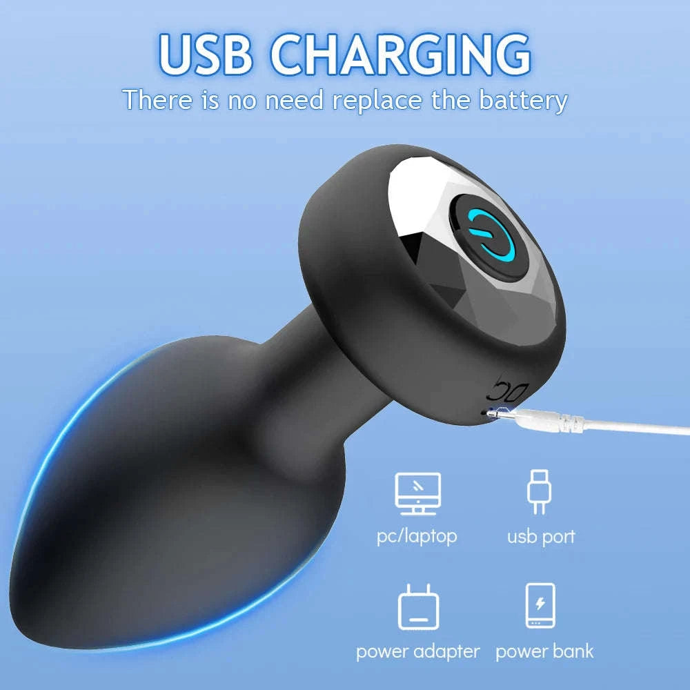 Wireless App-Controlled Anal Plug Vibrator with 10 Modes-Remote control 1