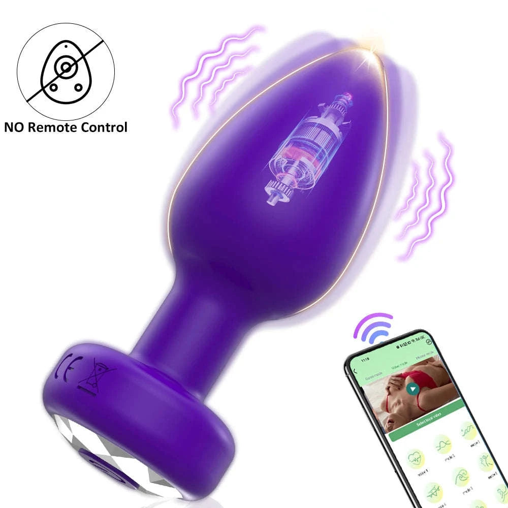 Wireless App-Controlled Anal Plug Vibrator with 10 Modes-Remote control 1