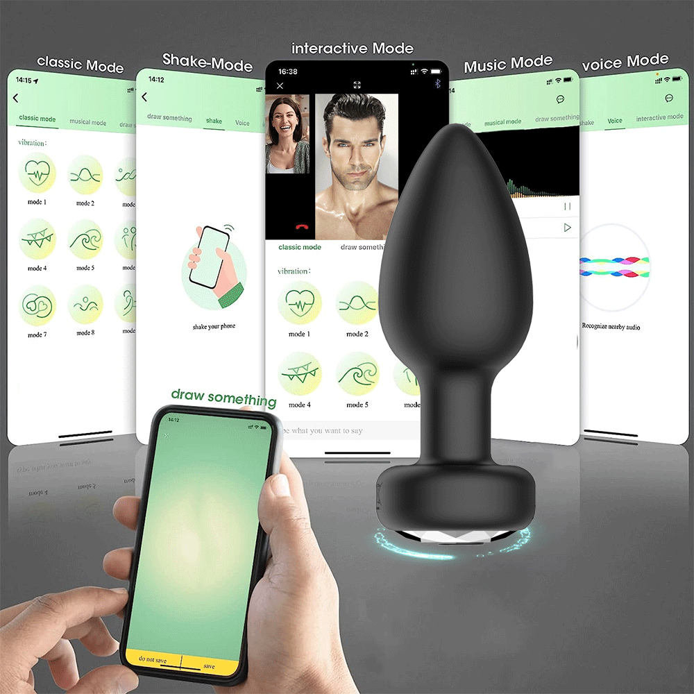 Wireless App-Controlled Anal Plug Vibrator with 10 Modes-Remote control 1