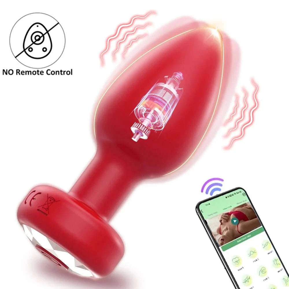 Wireless App-Controlled Anal Plug Vibrator with 10 Modes-Remote control 1
