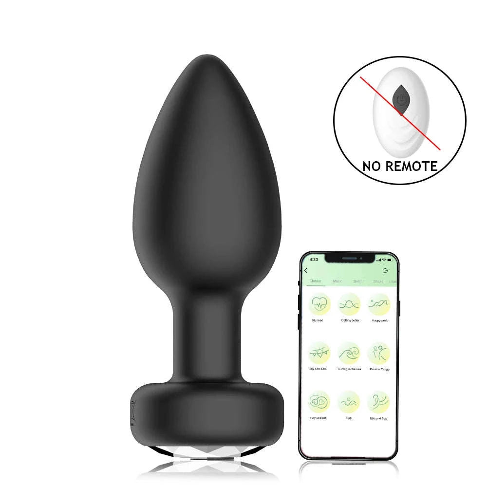 Wireless App-Controlled Anal Plug Vibrator with 10 Modes-Remote control 1