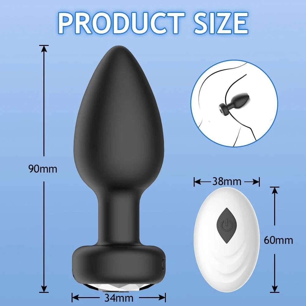 Wireless App-Controlled Anal Plug Vibrator with 10 Modes-Remote control 1