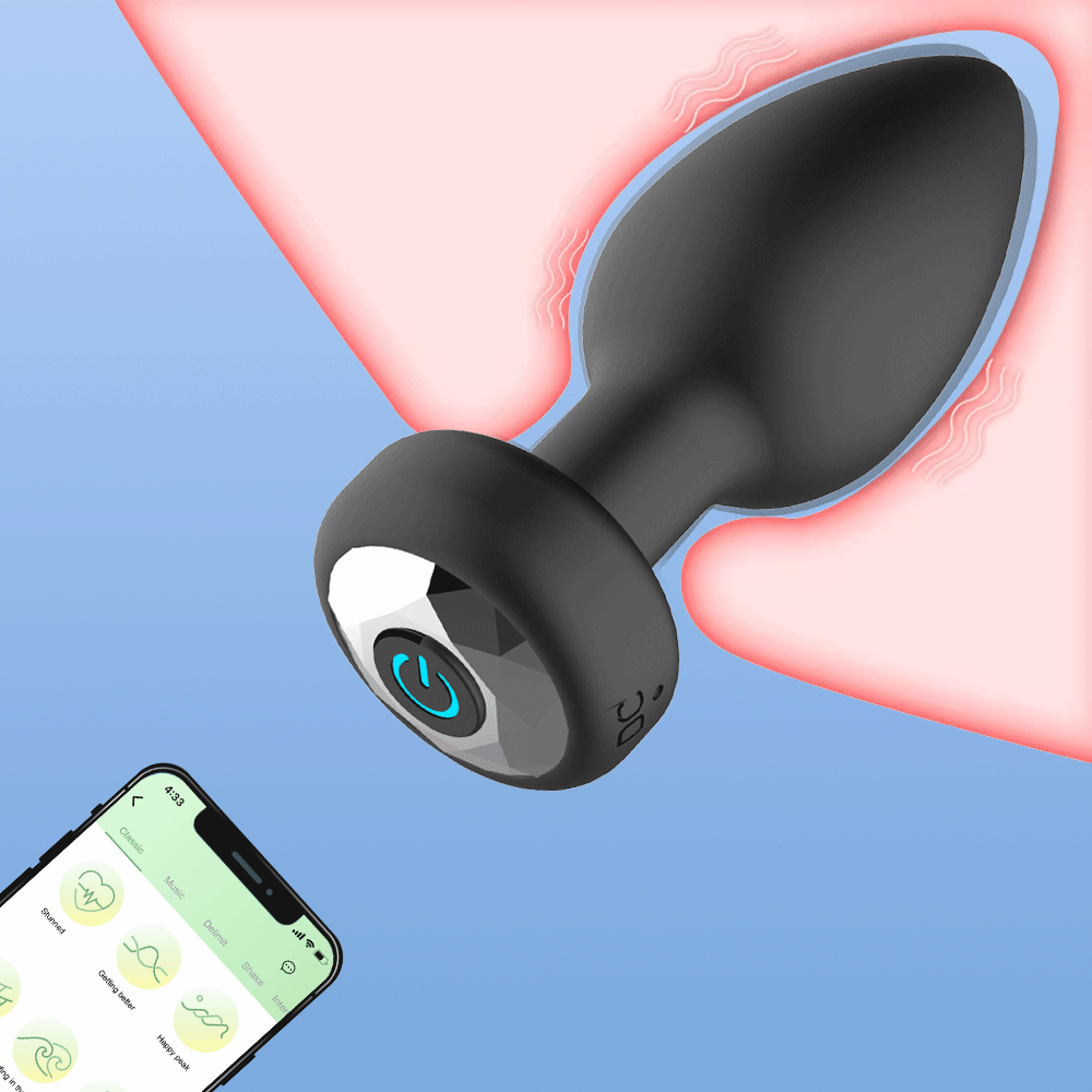 Wireless App-Controlled Anal Plug Vibrator with 10 Modes-Remote control 1