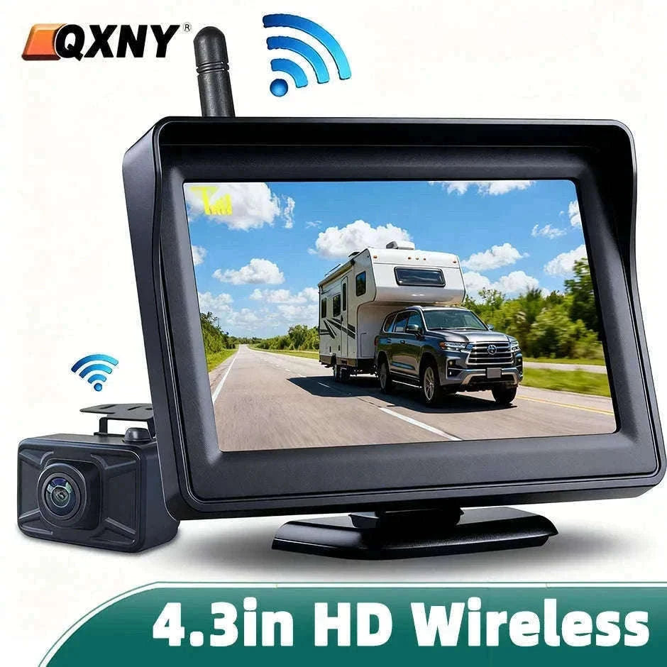 Wireless Backup Camera with 4.3" Monitor Night Vision for Vehicles-4.3in wireless kit