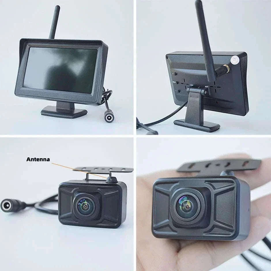 Wireless Backup Camera with 4.3" Monitor Night Vision for Vehicles-4.3in wireless kit