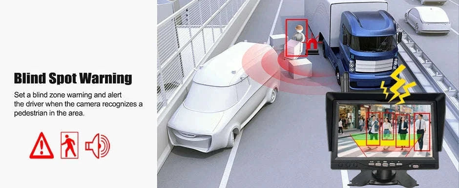 Wireless Backup Camera with 7 Inch Monitor AHD 1080P-BSD Wireless 7 inch / China Mainland