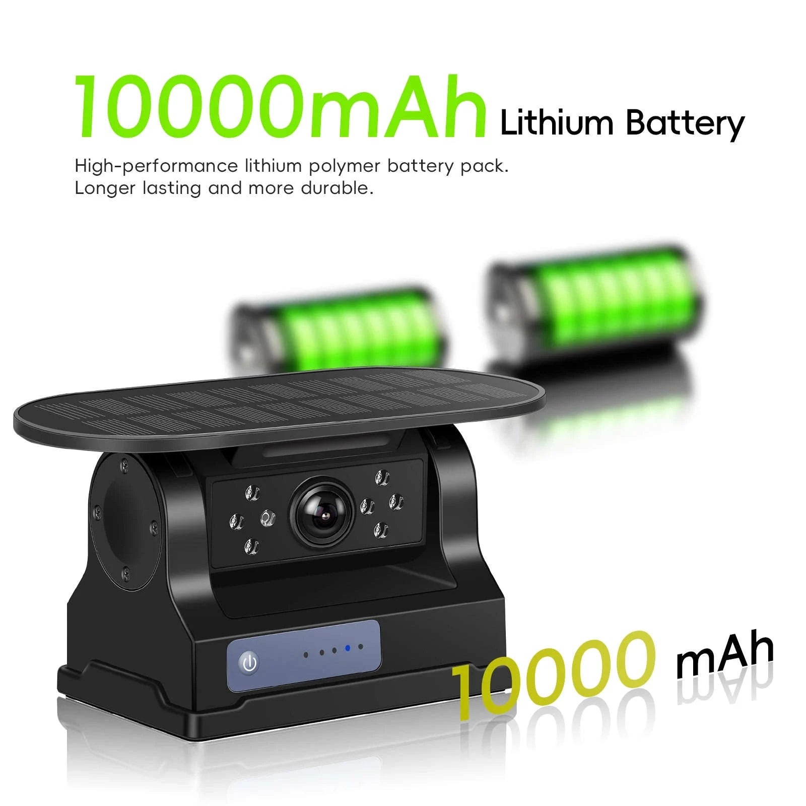 Wireless Backup Camera with Waterproof Magnetic Mount, Infrared Night Vision, Solar Charging-Germany
