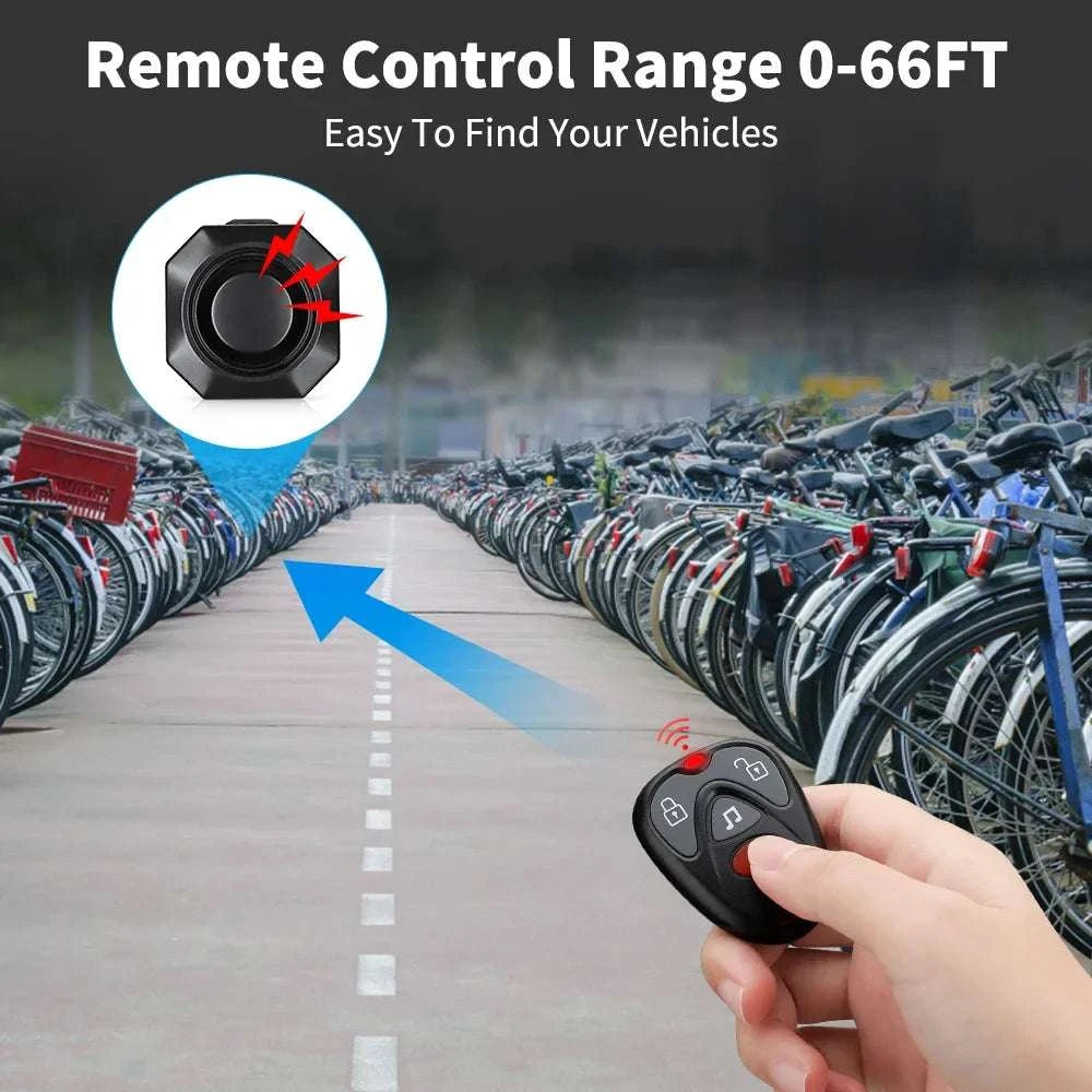 Wireless Bike Alarm 110dB Waterproof Anti-Theft Security System-F
