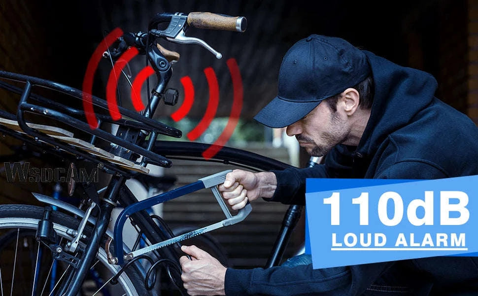 Wireless Bike Alarm with Remote, 110dB Motion Sensor Anti-Theft-B / spain