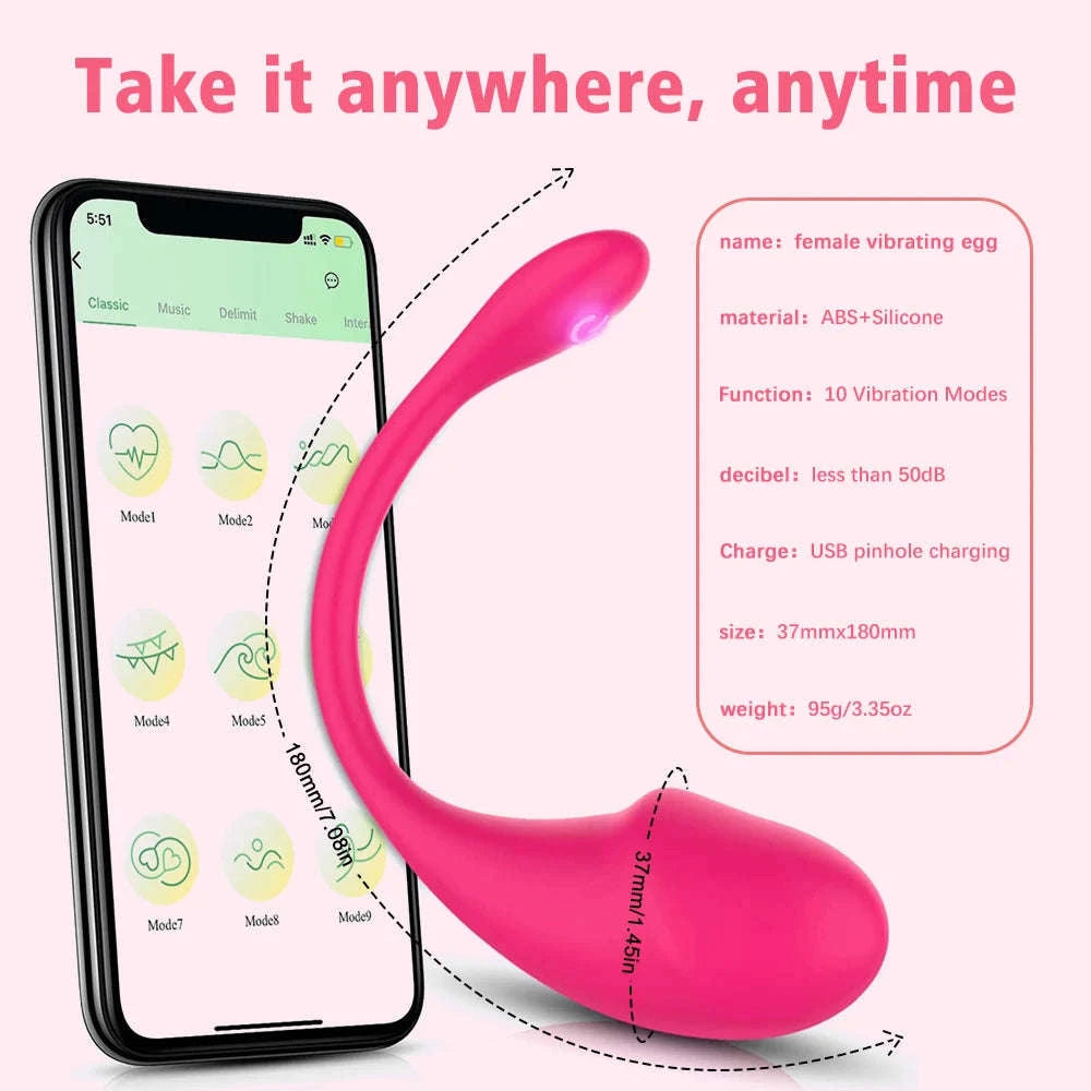 Wireless Bluetooth App Vibrator for Discreet Pleasure-Purple Vibrator