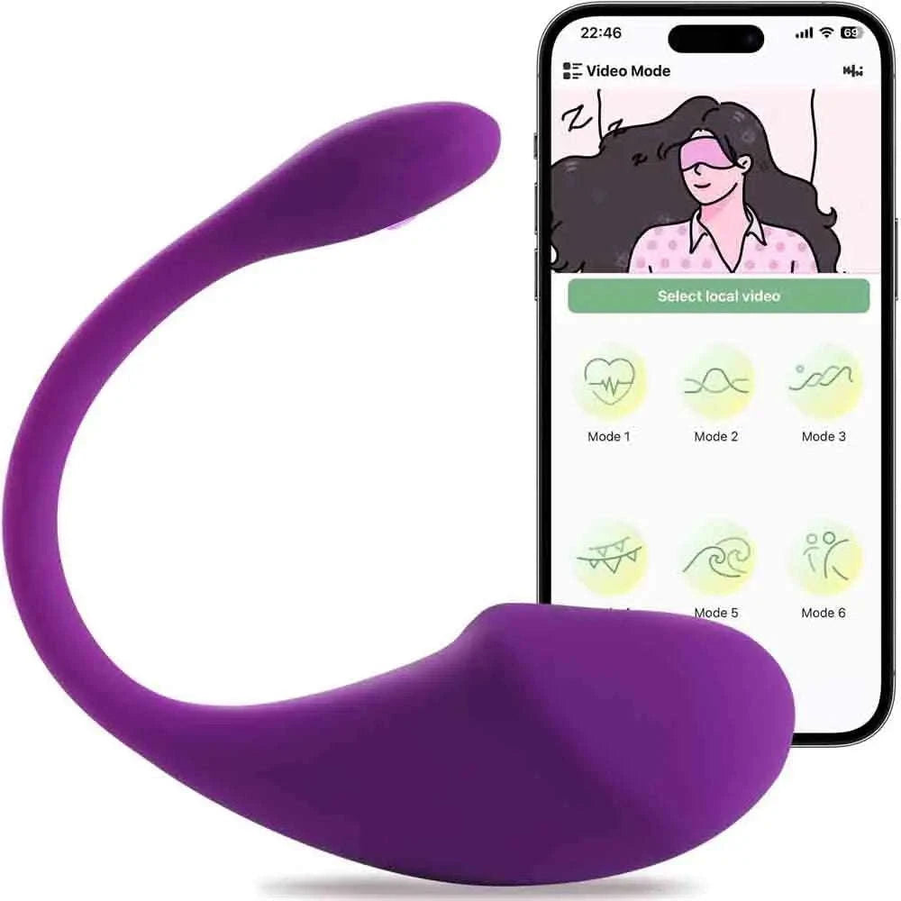 Wireless Bluetooth App Vibrator for Discreet Pleasure-Purple Vibrator
