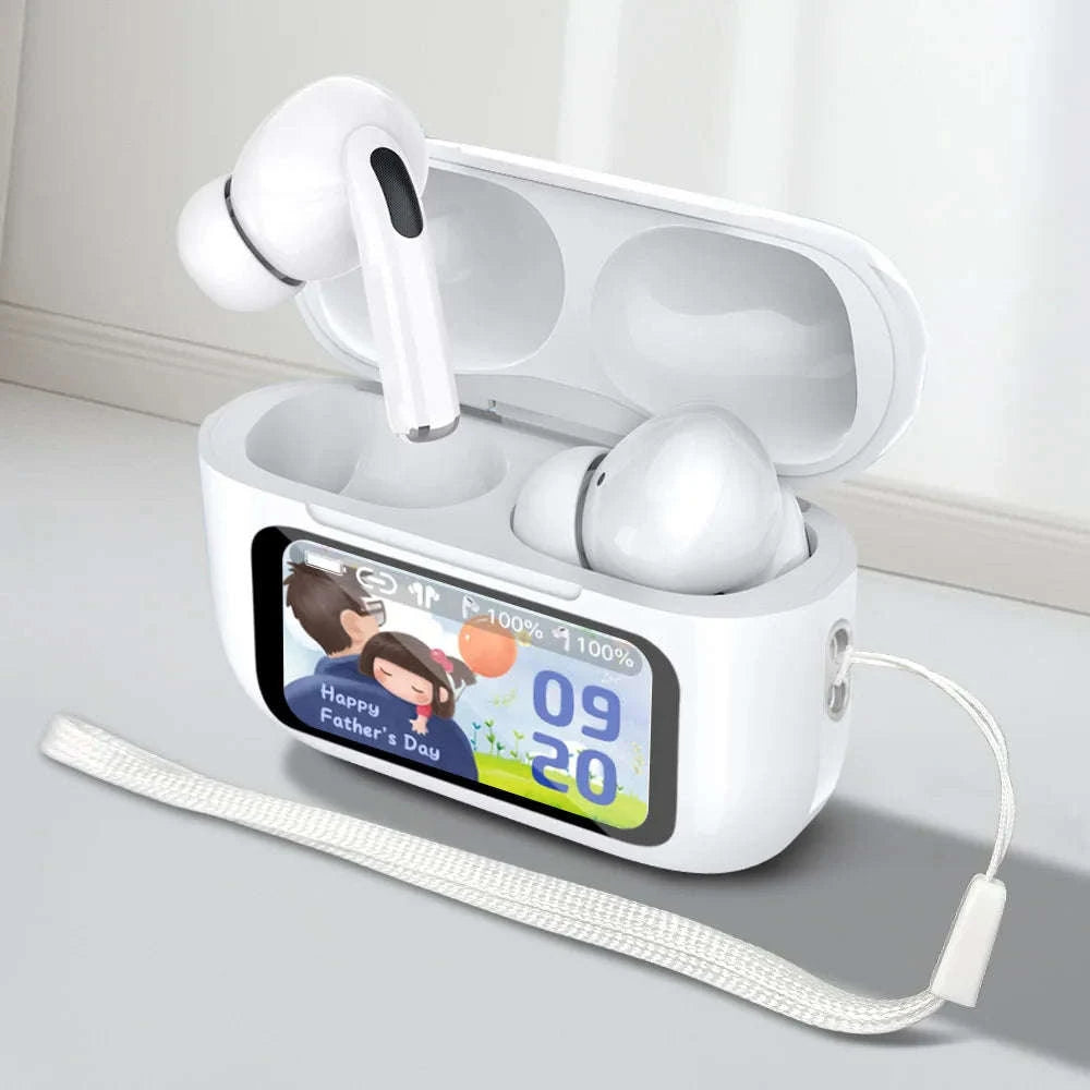 Wireless Bluetooth Earbuds with ANC Noise Cancellation & Touch Case-With Touch Screen AI