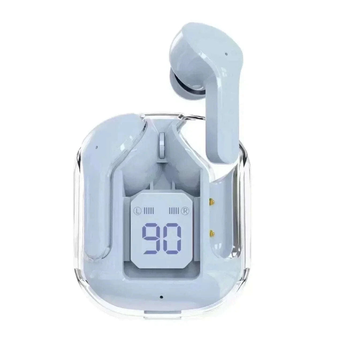 Wireless Bluetooth Earphones with HiFi Sound and LED Display-Blue