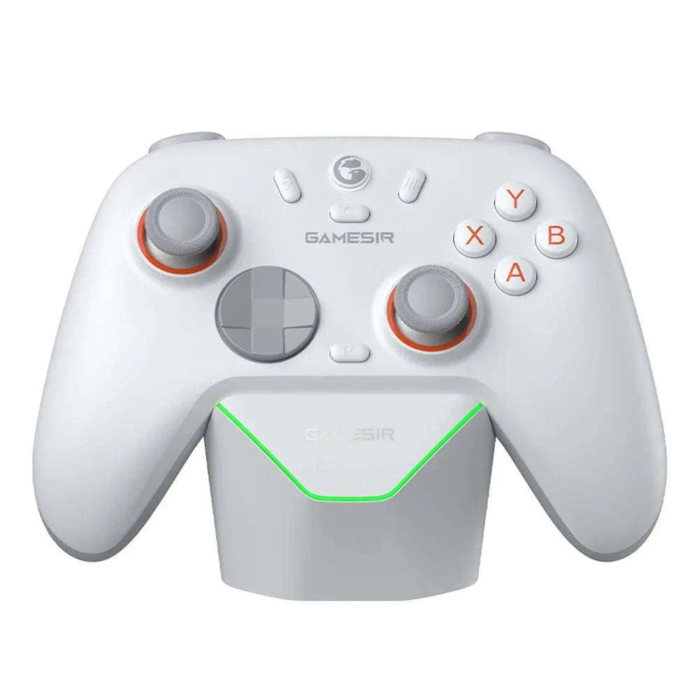Wireless Bluetooth Game Controller with Hall Effect, 2 Back Buttons, 600mAh Battery-White Set / Russian Federation