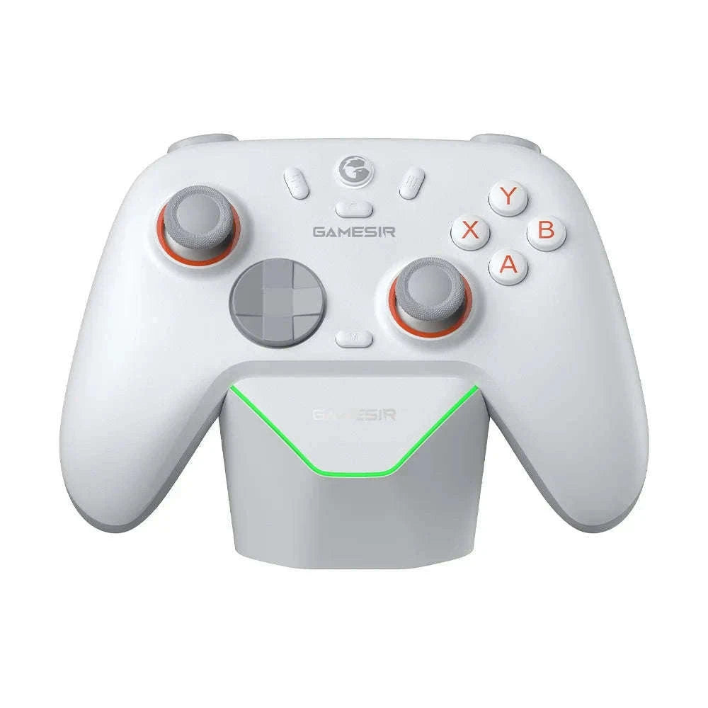 Wireless Bluetooth Game Controller with Hall Effect, 2 Back Buttons, 600mAh Battery-White Set / Russian Federation