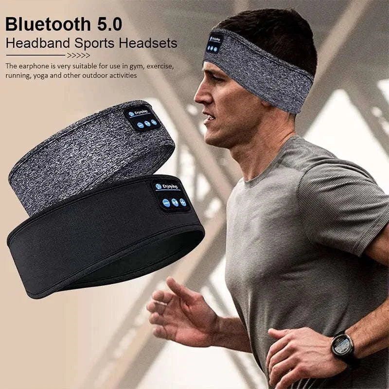 Wireless Bluetooth Headband Earphones-Gray