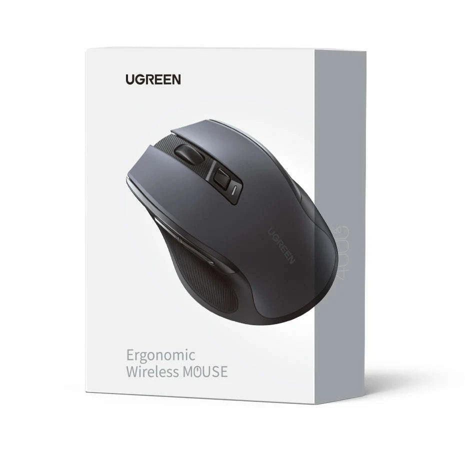 Wireless Bluetooth Mouse with Ergonomic Silent Control-BT5.0 and 2.4G Black / CHINA