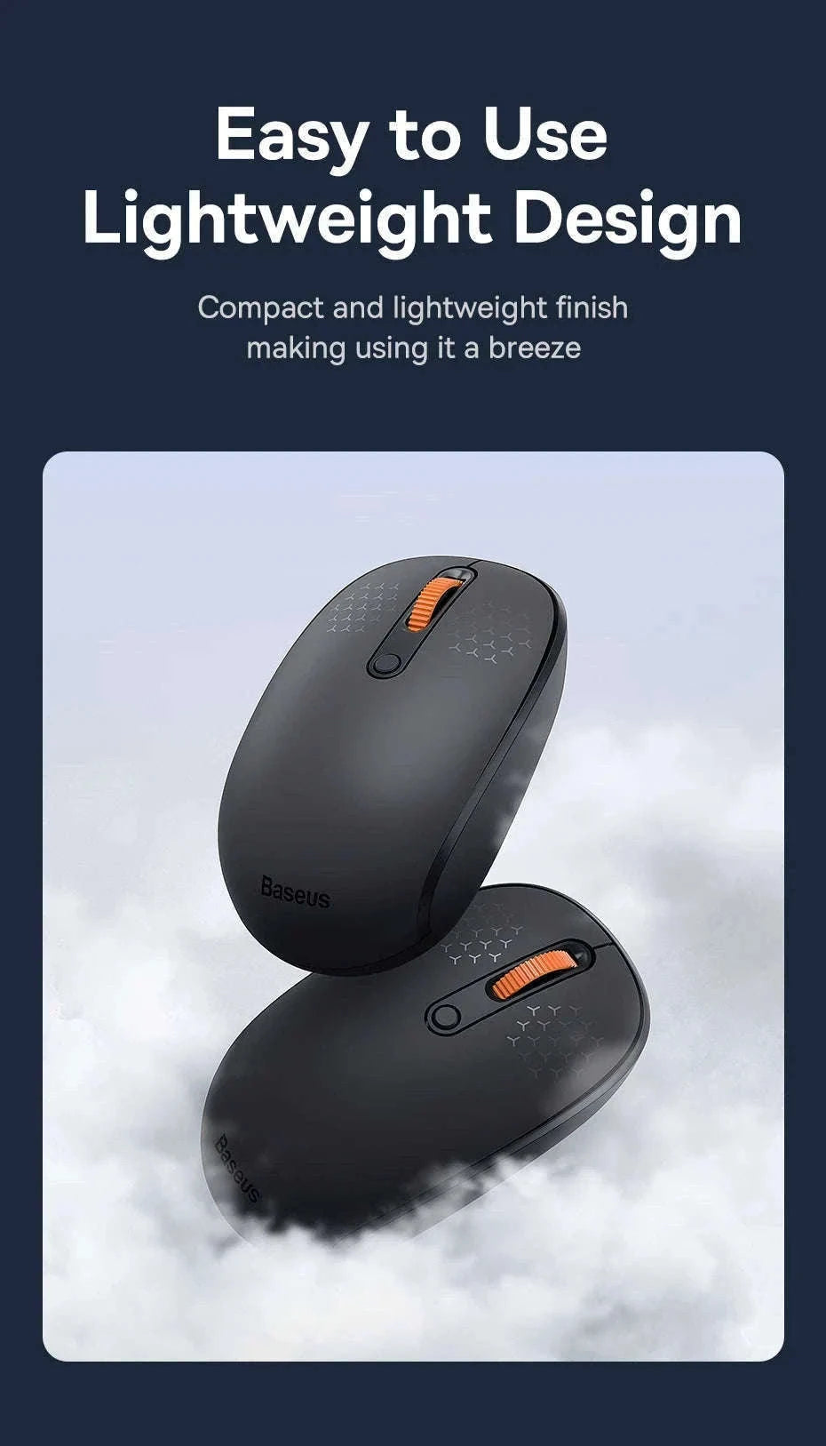Wireless Bluetooth Mouse with Silent Clicks & Tri-Mode Connection-BT3.0 BT5.0 and 2.4G