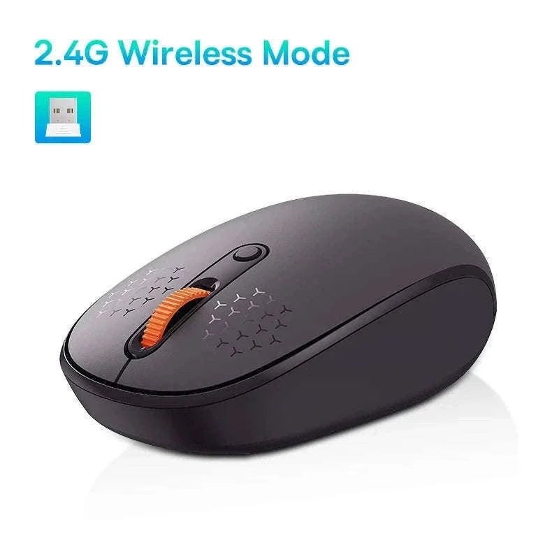 Wireless Bluetooth Mouse with Silent Clicks & Tri-Mode Connection-BT3.0 BT5.0 and 2.4G