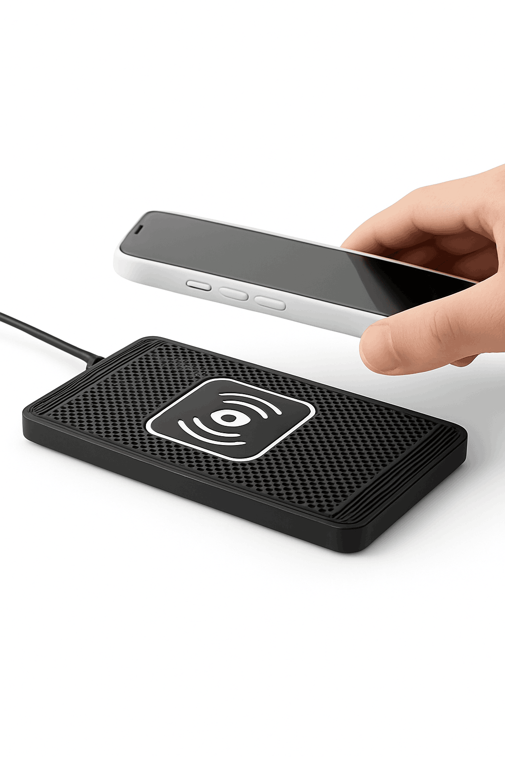 Wireless Car Charger Pad for iPhone, Samsung, and Earbuds-Type-C Set