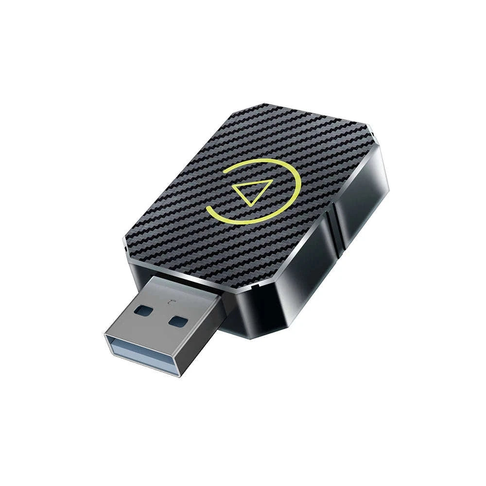 Wireless CarPlay Android Auto Adapter – 2‑in‑1 Plug & Play Upgrade-black