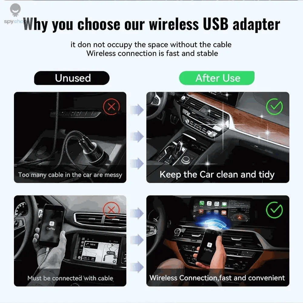 Wireless CarPlay & Android Auto Adapter for Nissan-2in1-A