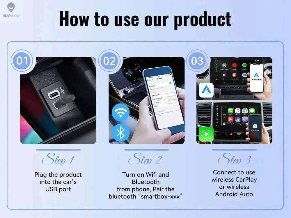 Wireless CarPlay & Android Auto Adapter for Nissan-2in1-A