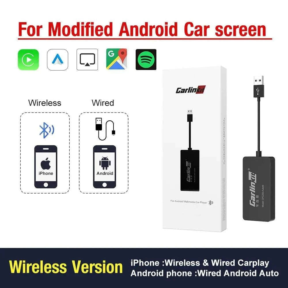 Wireless CarPlay & Android Auto USB Adapter for Android Head Units-CCPA With Mic / China Mainland