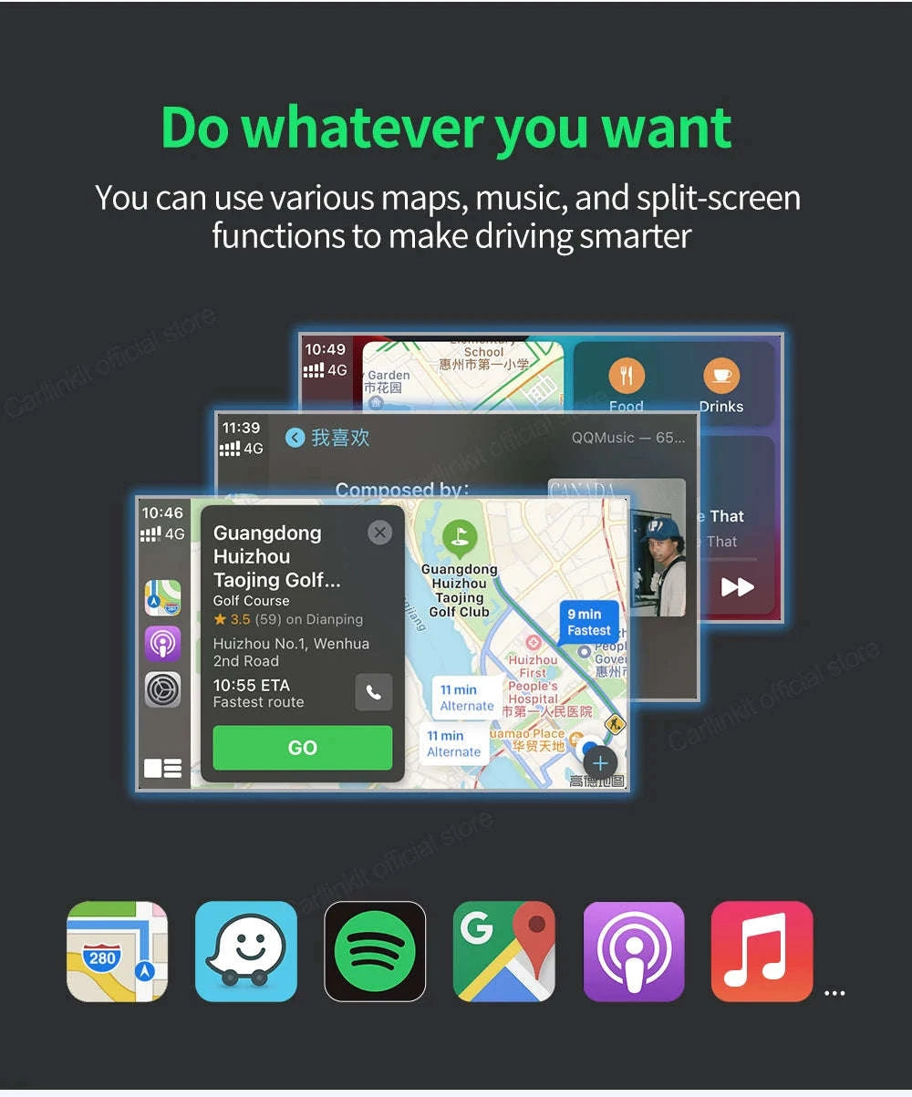 Wireless CarPlay & Android Auto USB Adapter for Android Head Units-CCPM MINI Black / spain