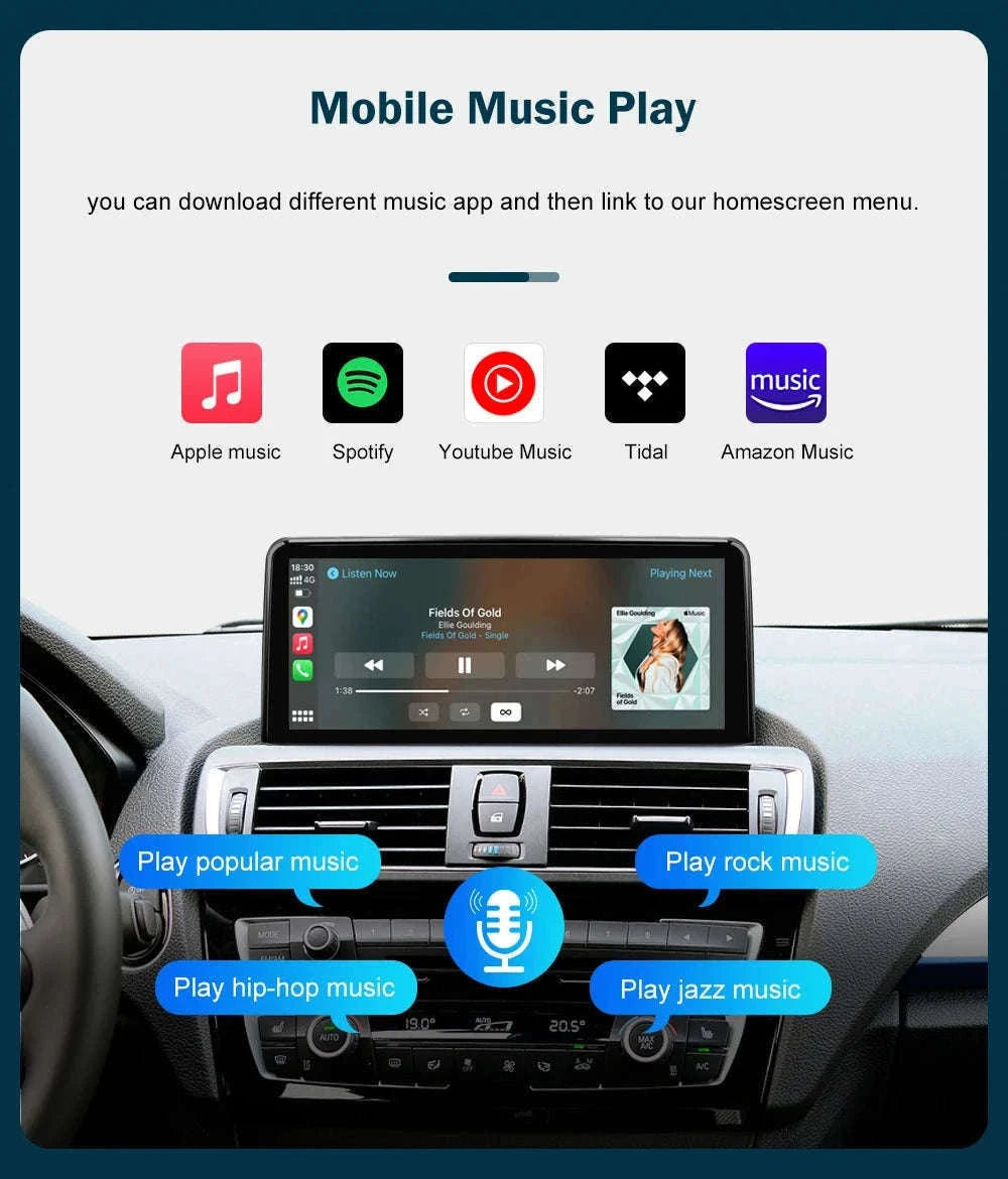 Wireless CarPlay Display for BMW 1, 2, 3 and 4 Series-12.3 RHD F30 NBT / UNITED KINGDOM