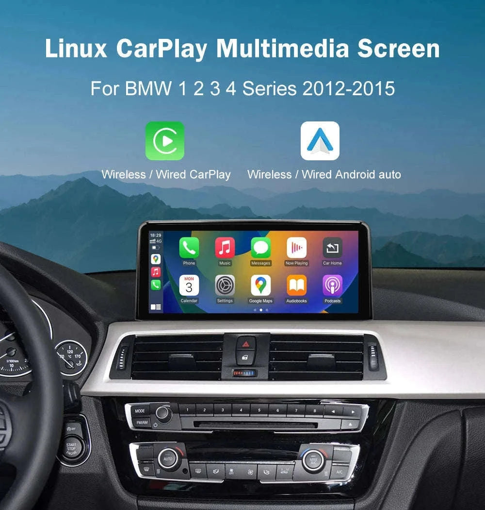 Wireless CarPlay Display for BMW 1, 2, 3 and 4 Series-12.3 RHD F30 NBT / UNITED KINGDOM