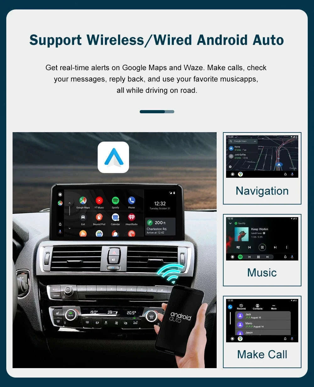 Wireless CarPlay Display for BMW 1, 2, 3 and 4 Series-12.3 RHD F30 NBT / UNITED KINGDOM