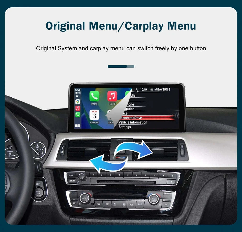 Wireless CarPlay Display for BMW 1–4 Series-12.3 RHD F30 NBT / UNITED KINGDOM