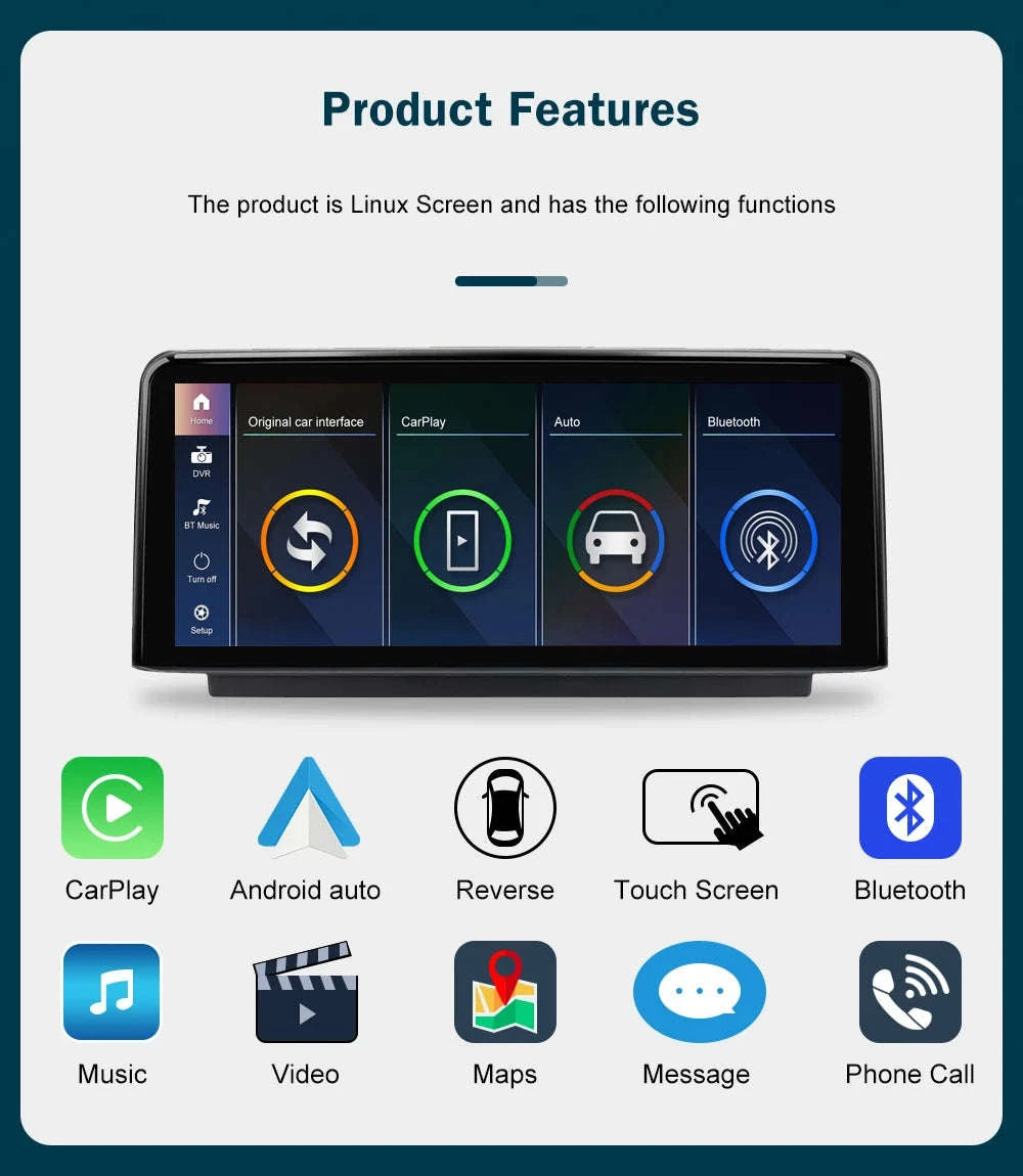 Wireless CarPlay Display for BMW 1–4 Series-12.3 RHD F30 NBT / UNITED KINGDOM