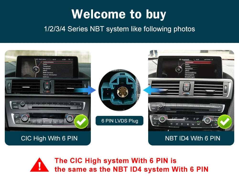 Wireless CarPlay Display for BMW 1–4 Series-12.3 RHD F30 NBT / UNITED KINGDOM