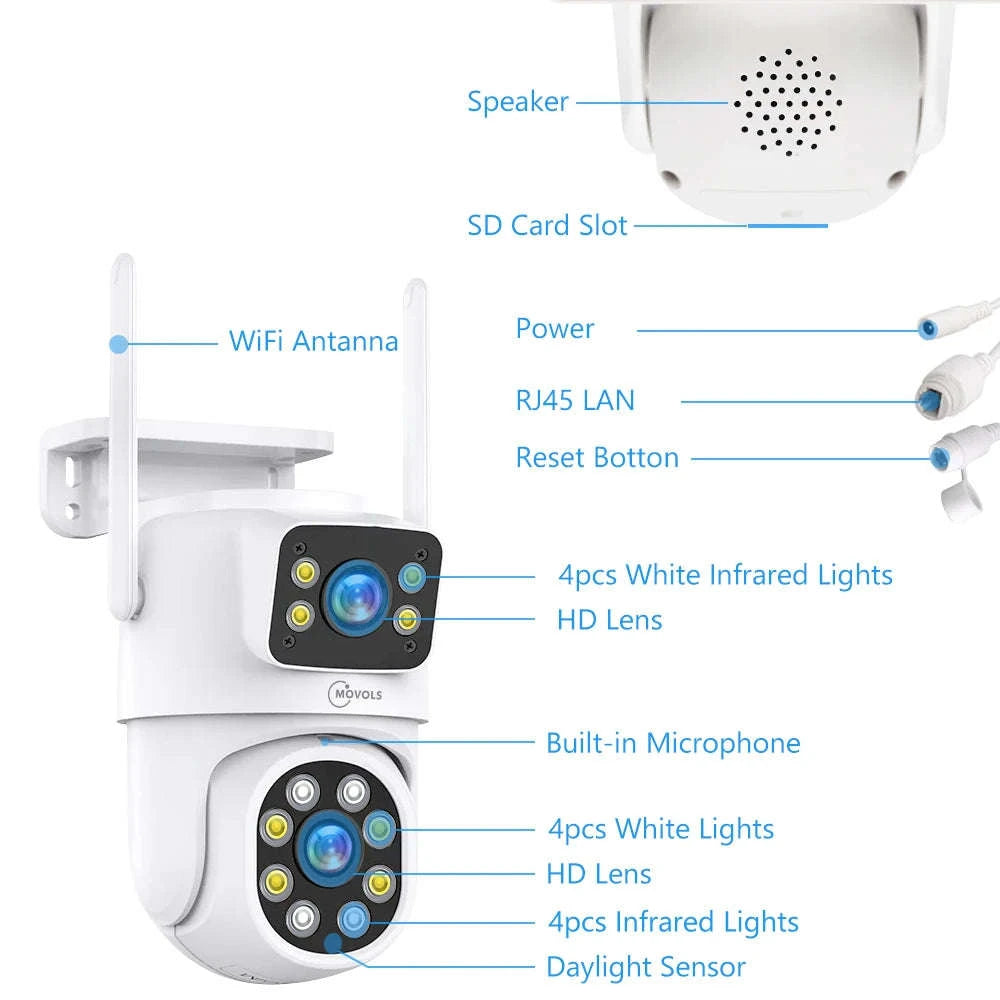 Wireless CCTV System PTZ Security Camera Kit with Two-Way Audio-10CH 5MP With 2 PTZ / spain / 2T