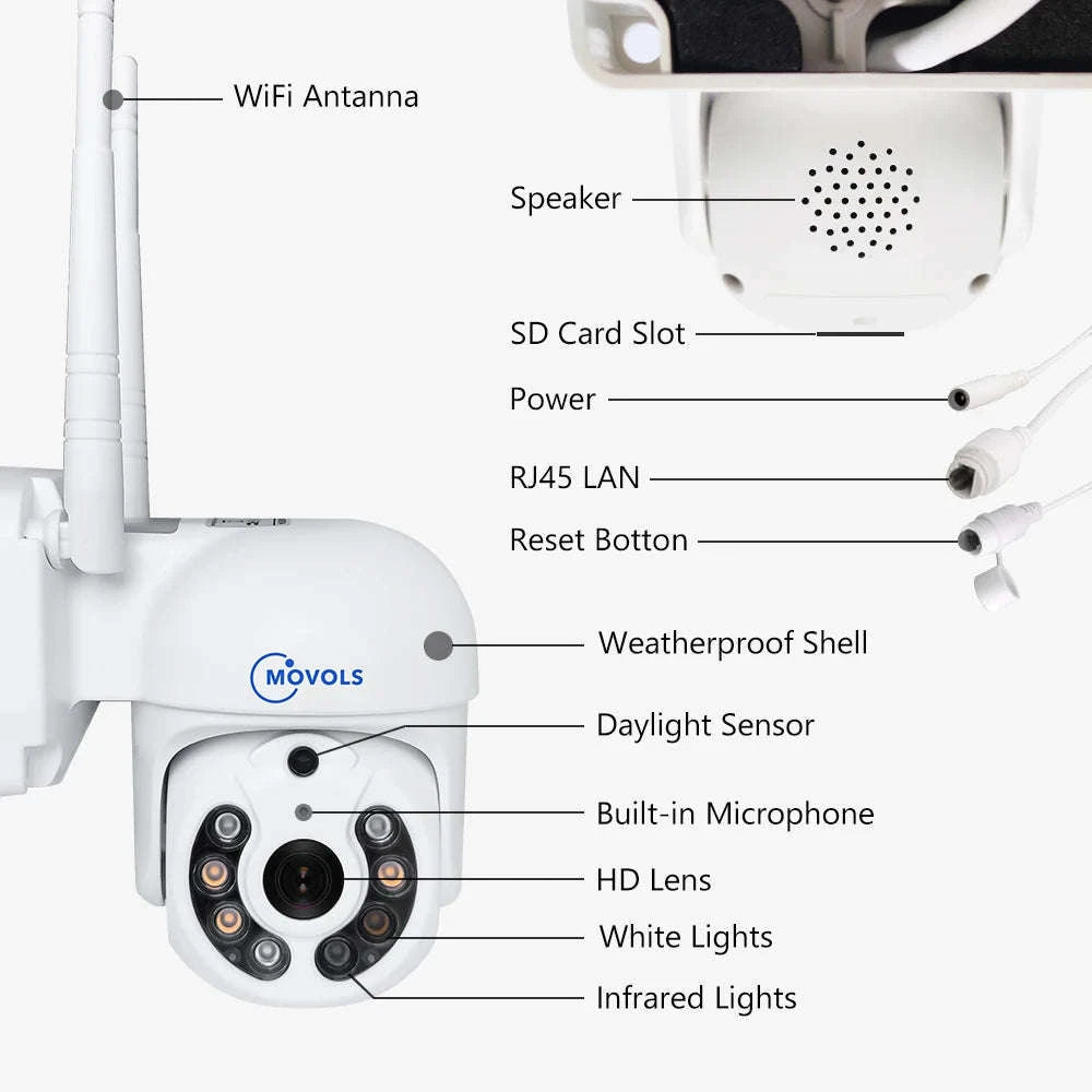 Wireless CCTV System PTZ Security Camera Kit with Two-Way Audio-10CH 5MP With 2 PTZ / spain / 2T