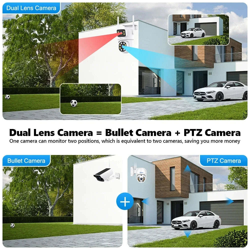 Wireless CCTV System PTZ Security Camera Kit with Two-Way Audio-10CH 5MP With 2 PTZ / spain / 2T