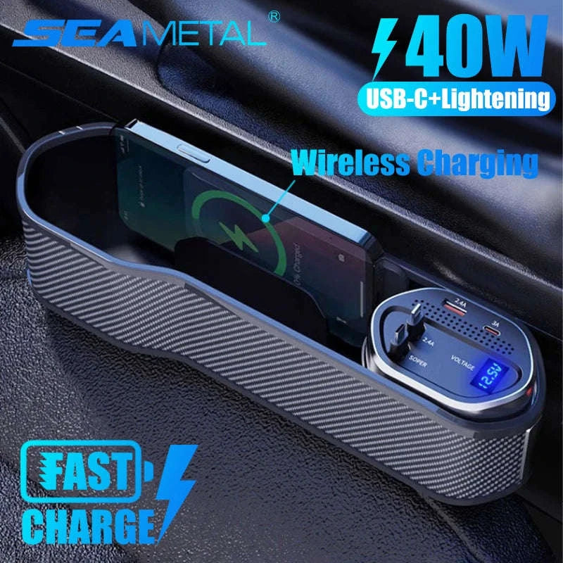 Wireless Charging Car Seat Gap Organizer-Wireless Charging