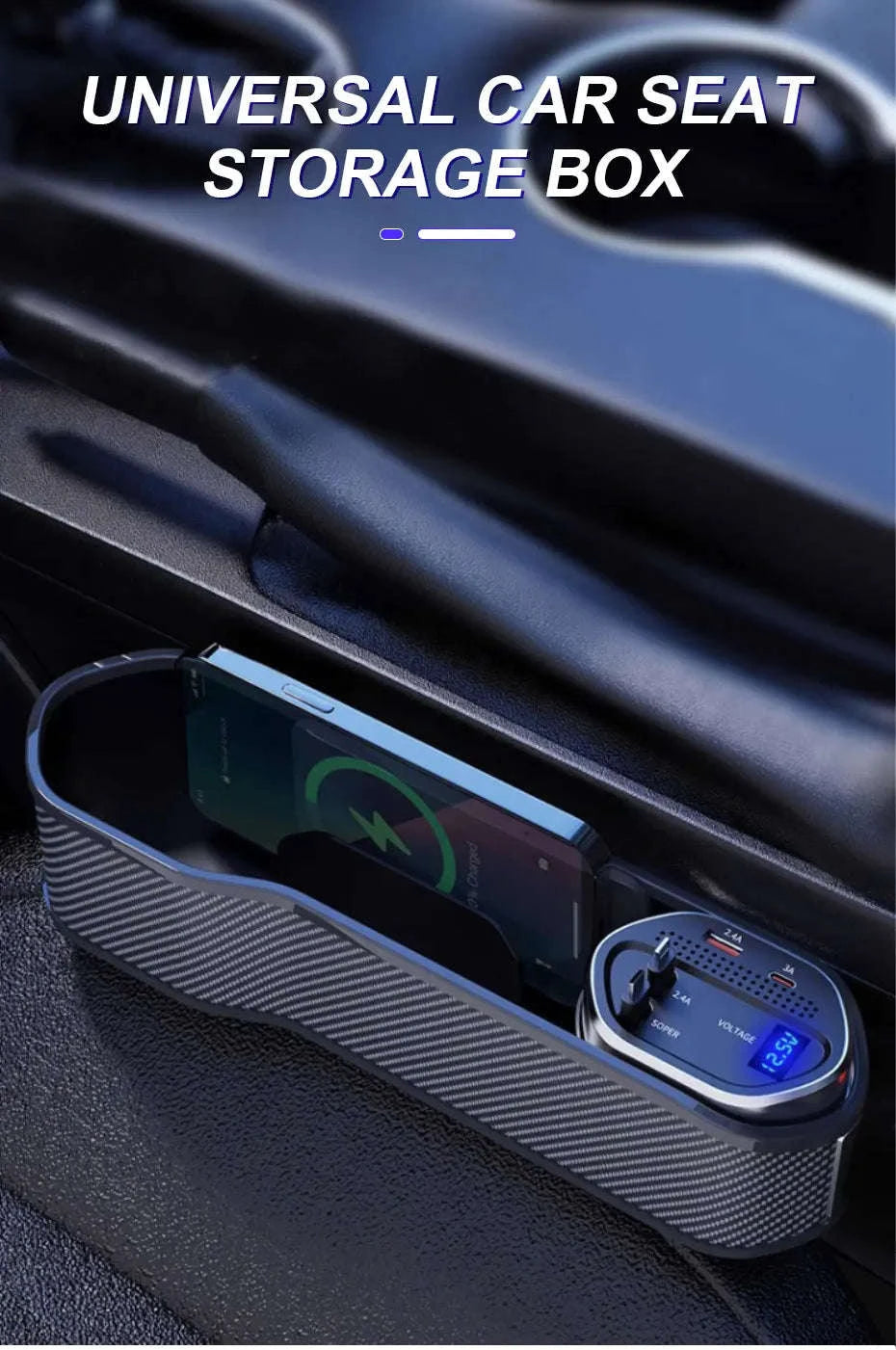 Wireless Charging Car Seat Gap Organizer-Wireless Charging