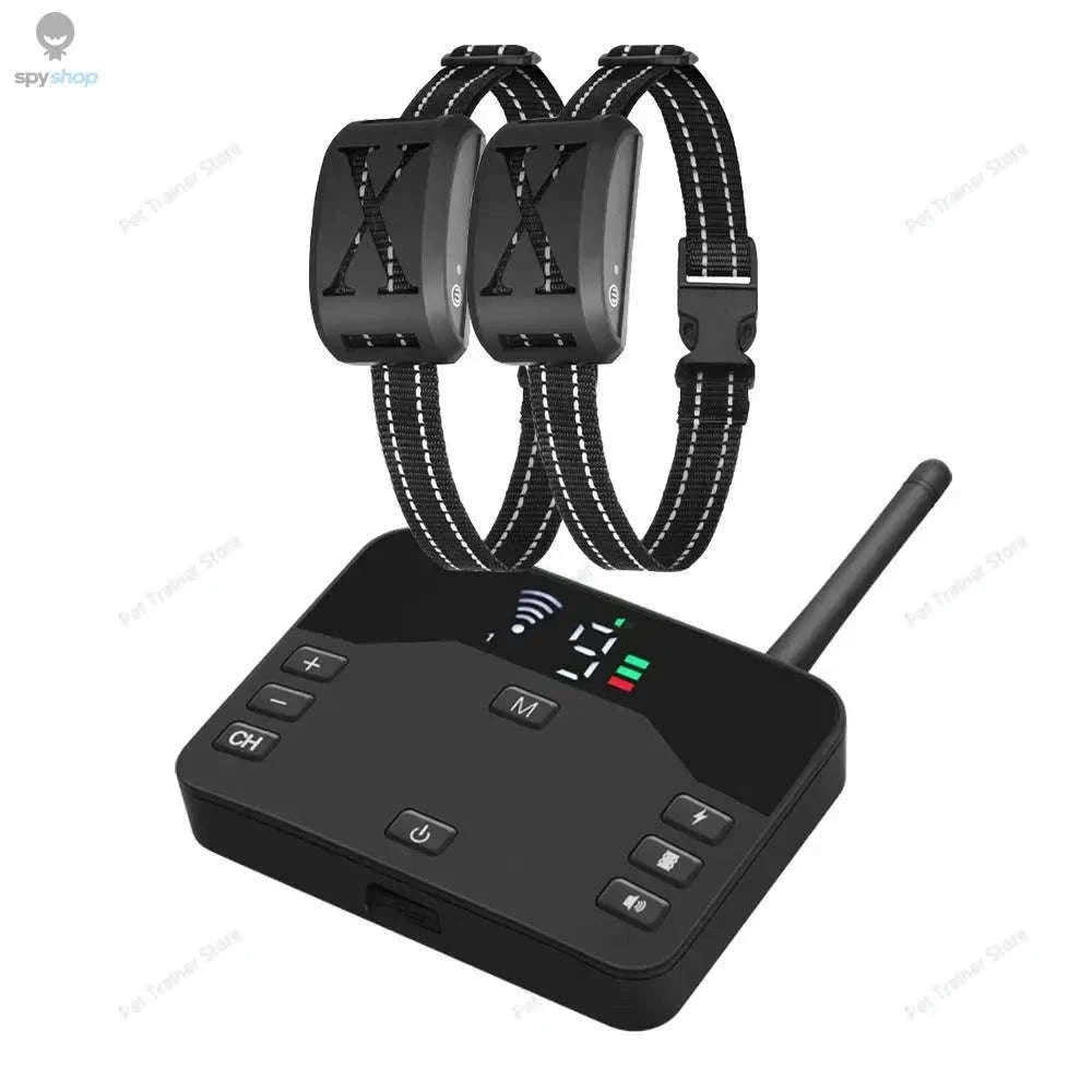 Wireless Dog Fence and Training Collar System with Adjustable Radius-For 2 dogs