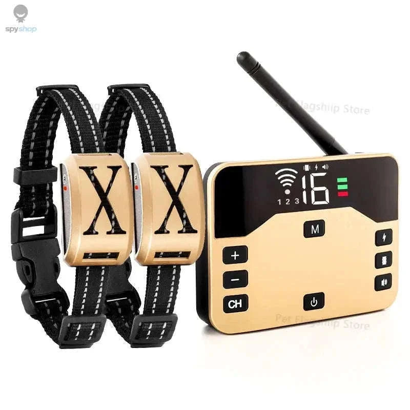 Wireless Dog Fence and Training Collar System with Adjustable Radius-For 2 dogs